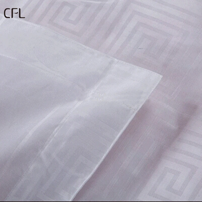 cotton satin comforter customized  hotel bedding sets jacquard white  bed linen