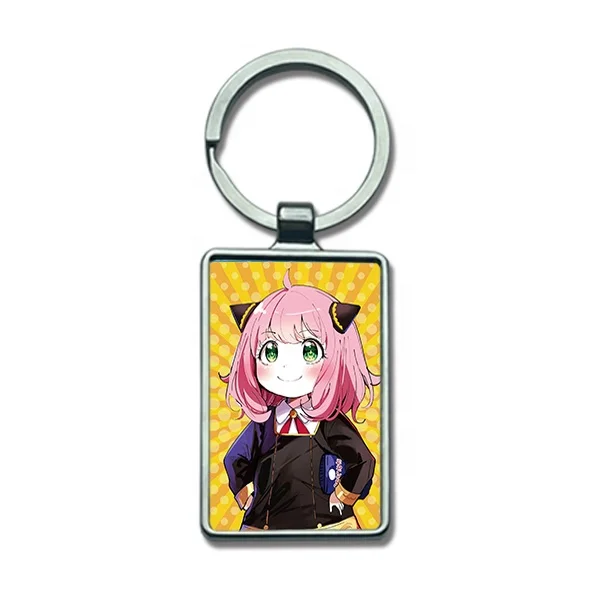 Hot Selling New Cartoon Lovely Spy Family Flip Keychain