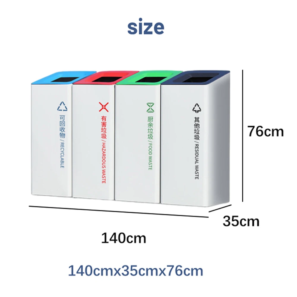 New Design Of Metal Stainless Steel Sorting Manufacturer Large Garbage Bin Road Outdoor Garbage Bin Litter Bin