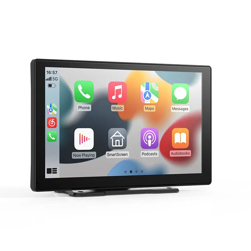 Portable 9-inch in car intelligent display supports wireless Carplay Android Auto dash cam global navigation system touch screen