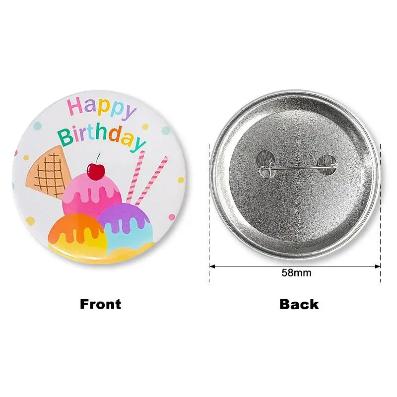 Custom Logo Pattern Shape Magnetic Button Badge Cheap Anime Sublimation Blank Metal Plastic Pins Badge 14 Custom Printed Differe