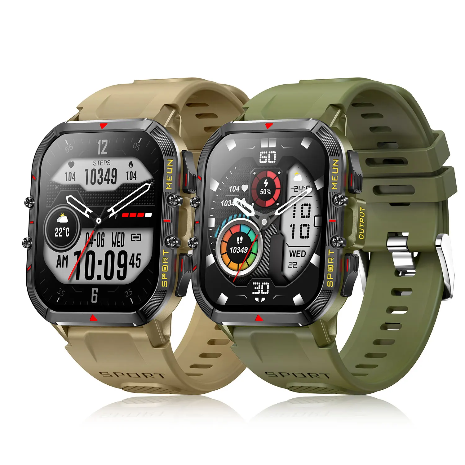 Outdoor Sports Smart Watch V21 Waterproof l Wearable Devices BT Call Reloj Inteligente Men digital sport watch