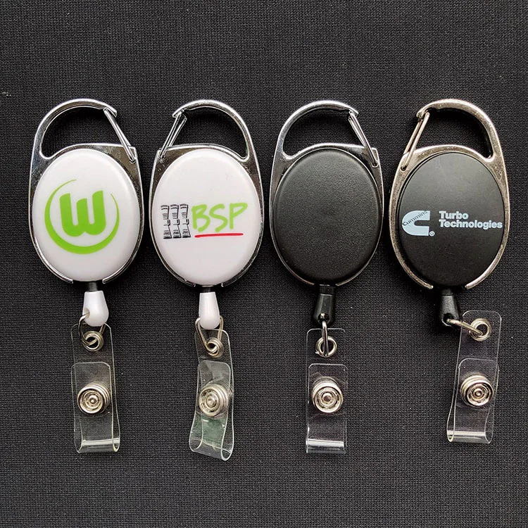 Promotional Retractable ID Card Badge Holder Custom Design Logo yoyo Badge Reel