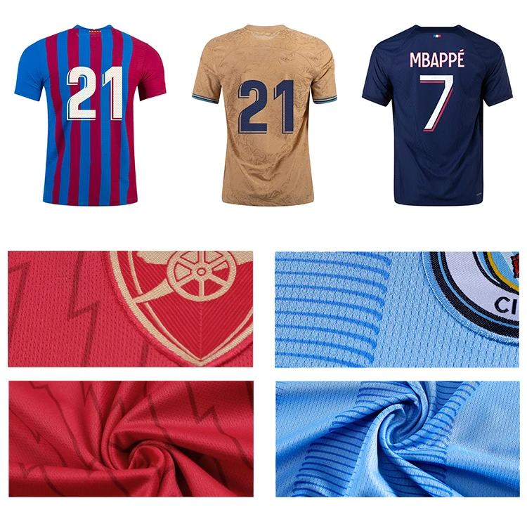 High Quality New Design Jersey Football Club Shirts Soccer Wear Patch Sublimated Soccer Jersey For Men