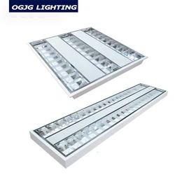 5 years warranty etl dlc office recessed school steel housing ceiling grid lighting fixture classroom led grille light