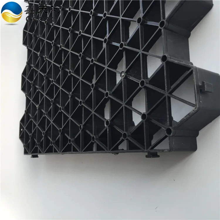 Black Flat Surface Plastic Geogrids Driveway Gravel Stabilizer Grid