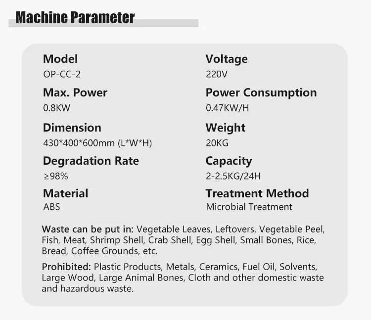High Efficiency Simple Household Food Garbage Composting System