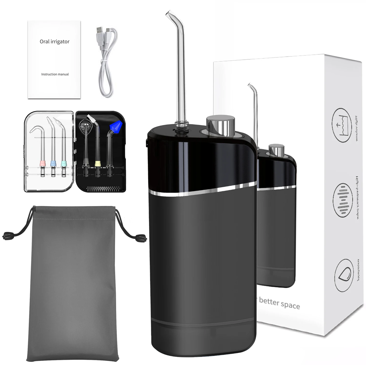 Small Kid Mini Cordless Portable Flosser Machine Power Flossing Cleaner Teeth Flusher Air Electric Oral Flosser Water Irrigator