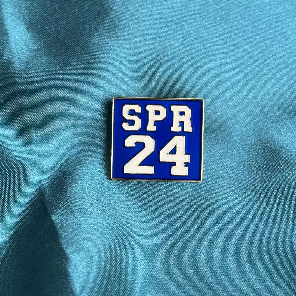 Greek Sorority Delta Aka Green And Pink Spring 24 Brooch Square Red And White SPR 24 FALL 24 Lapel Pin