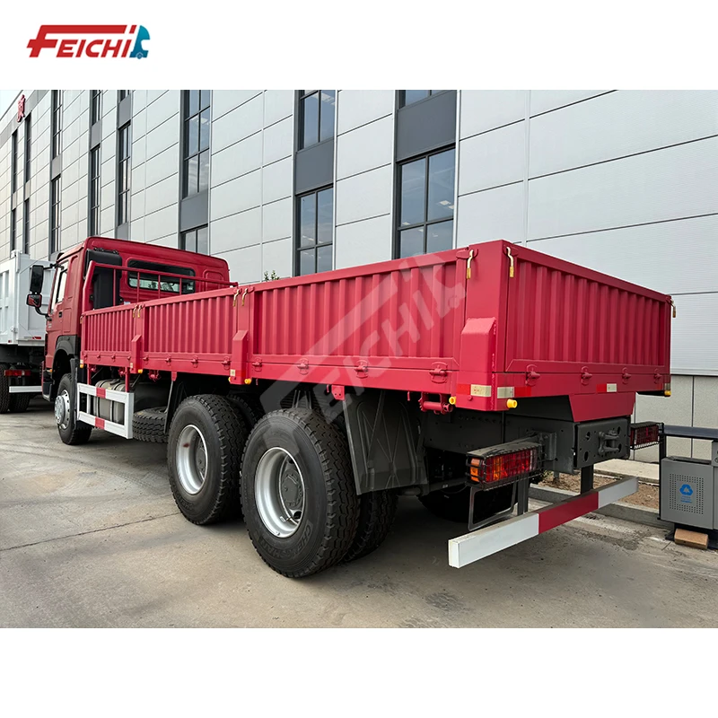 Sinotruk Howo 4x2 6x4 8x4 Dump Truck Red Sinotruk Howo Truck 20 cbm 35 cbm 20 to 50 tonnes Capacity Load Dump Truck for Sale