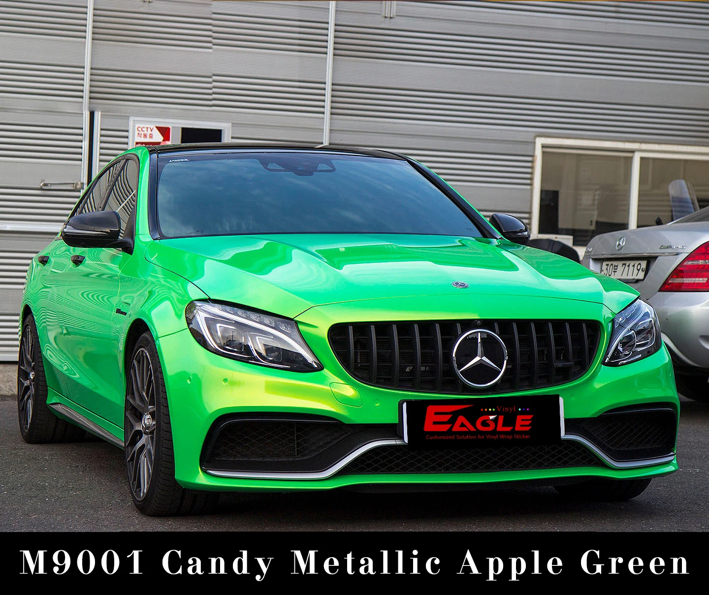 Eagle High Glossy Air Free Bubbles Car Body Protective Colored Change Candy Metallic Apple Green Vinyl Car Wraps