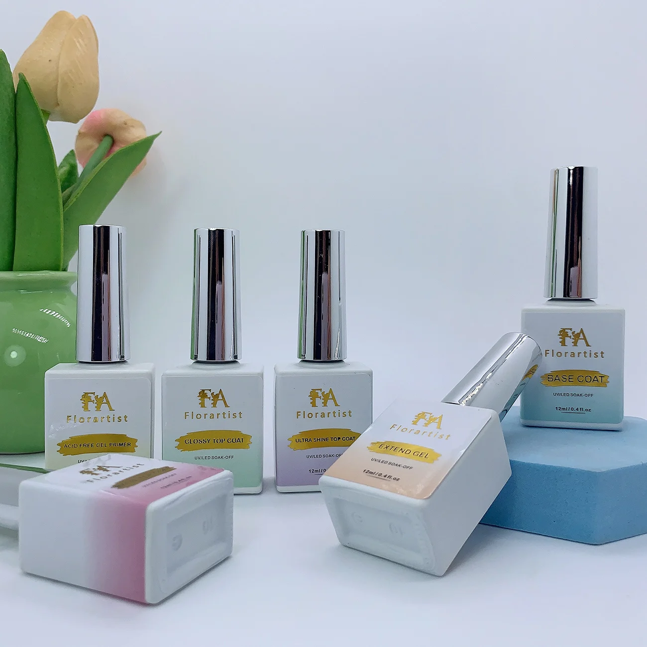 Private Label Factory Super Shine Top Coat Odorless Base Coat Glossy No Wipe Top Coat Gel Nail Polish For Uv Gel