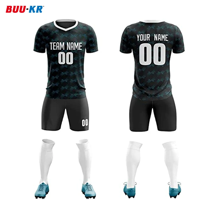 Buker College Germany Vintage France Custom Design Thailand Uniform 22/23 Europe Black And White Football Jersey
