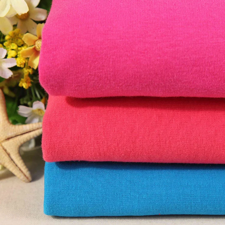 Rongbao Polyester Ammonia Filament Four Side Elastic 180g Weft Knitted Fabric Spring T-shirt Bottoms Warm Cloth