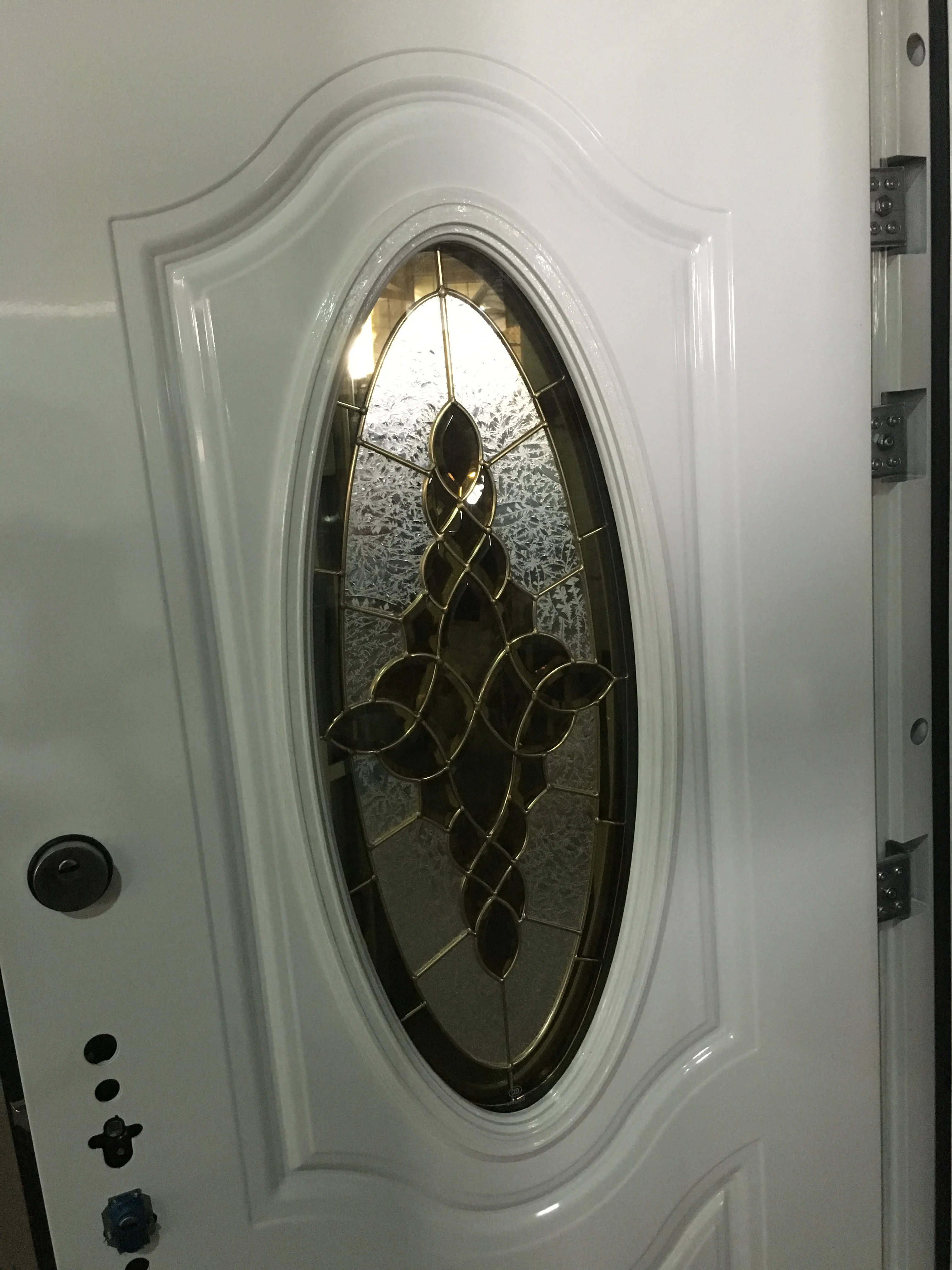 2022 Latest design Security Entrance American Front Door Glass Main Gate White door