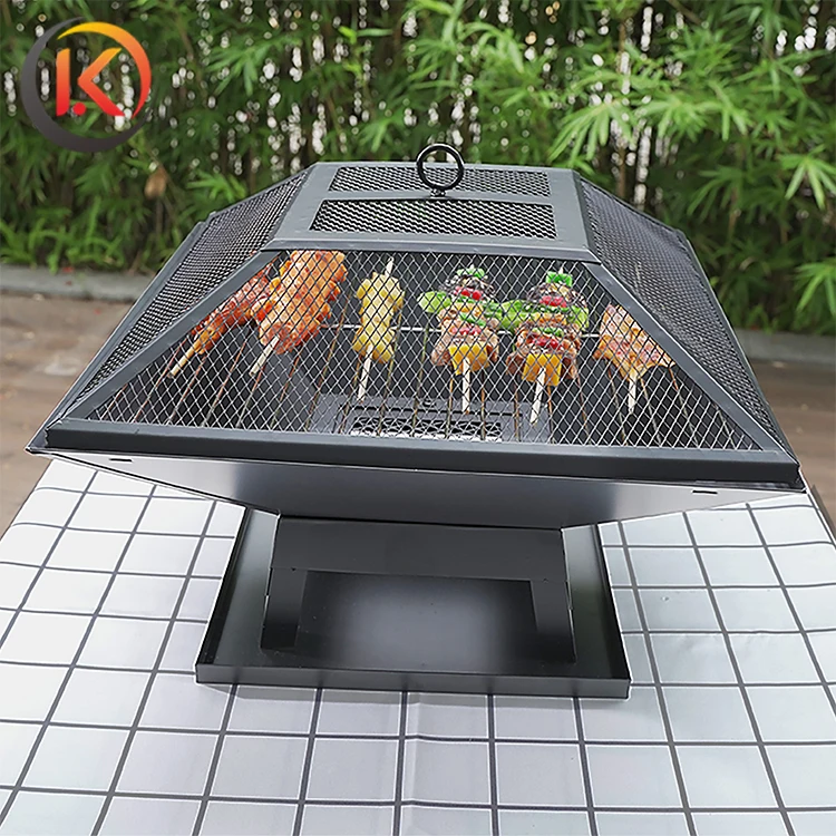China Indoor Square home use japanese Mini charcoal portable barbecue Bbq grill With Handle