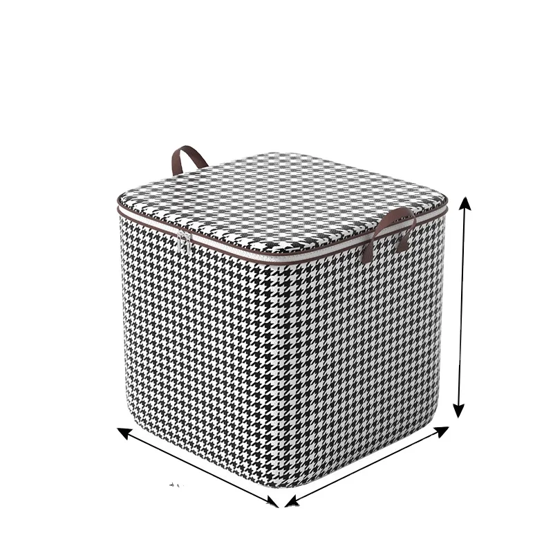 Factory Oem Wholesale Custom Sized Foldable Household Zipper Storage Box with Handles