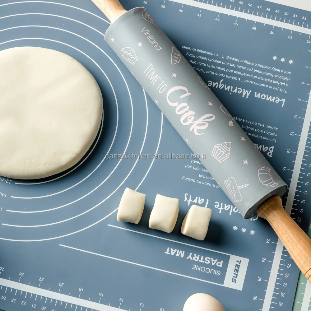 CANZO Non Slip Silicone Kneading Dough Rolling Mat Thicken Heat Resistant Pastry Silicone Baking Mat
