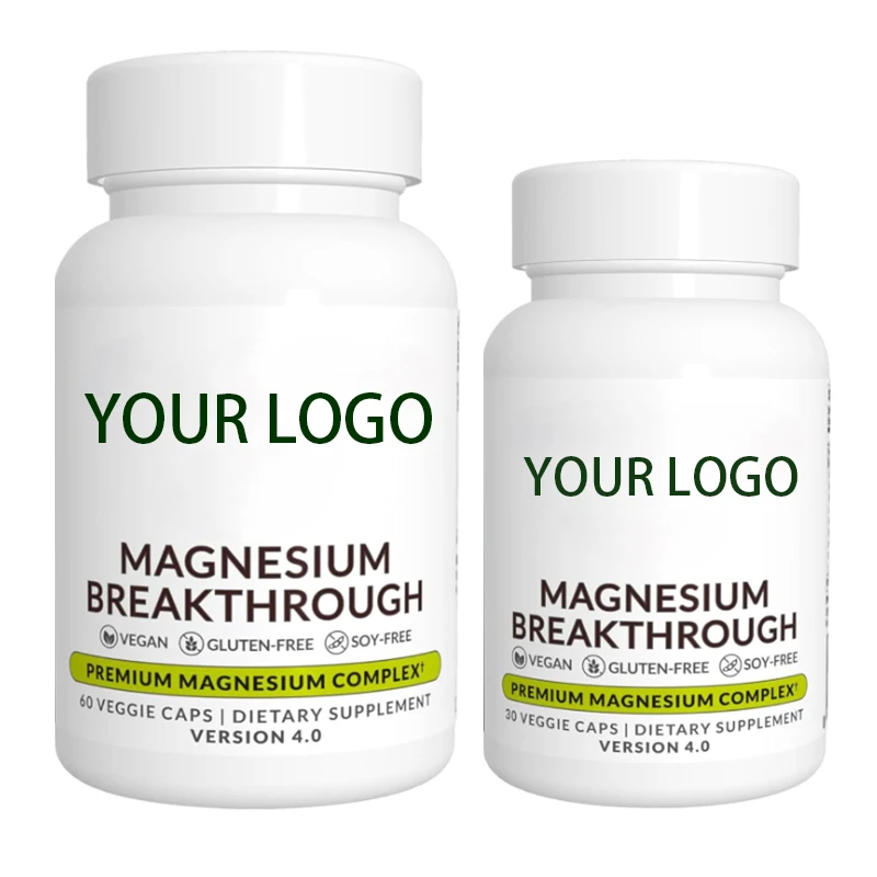 OEM Premium Magnesium Complex Magnesium Glycinate Malate Citrate Natural Sleep Supplement Magnesium Breakthrough Capsules
