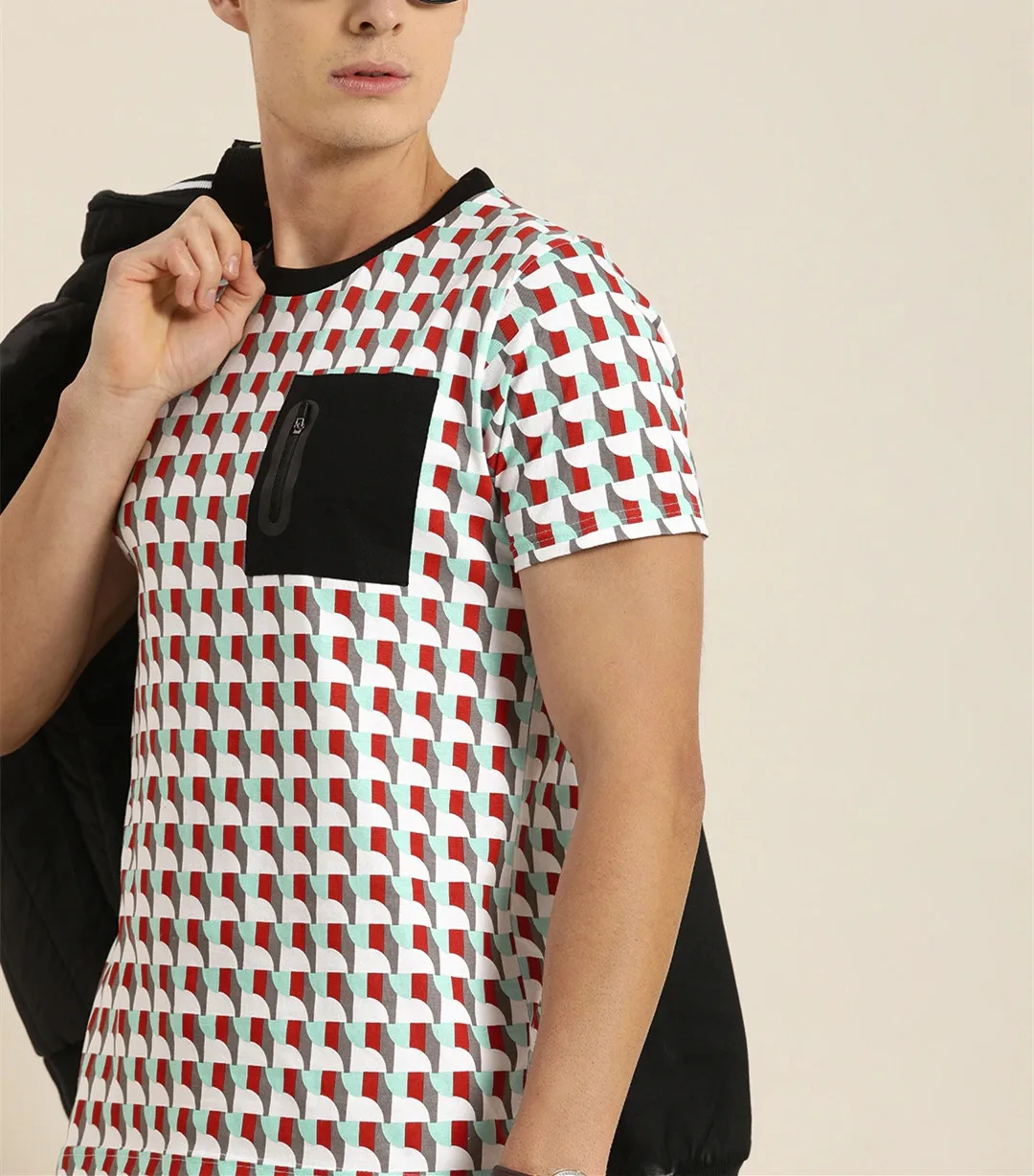 OEM custom wholesale 100 polyester men 3d printing t shirt with pocket