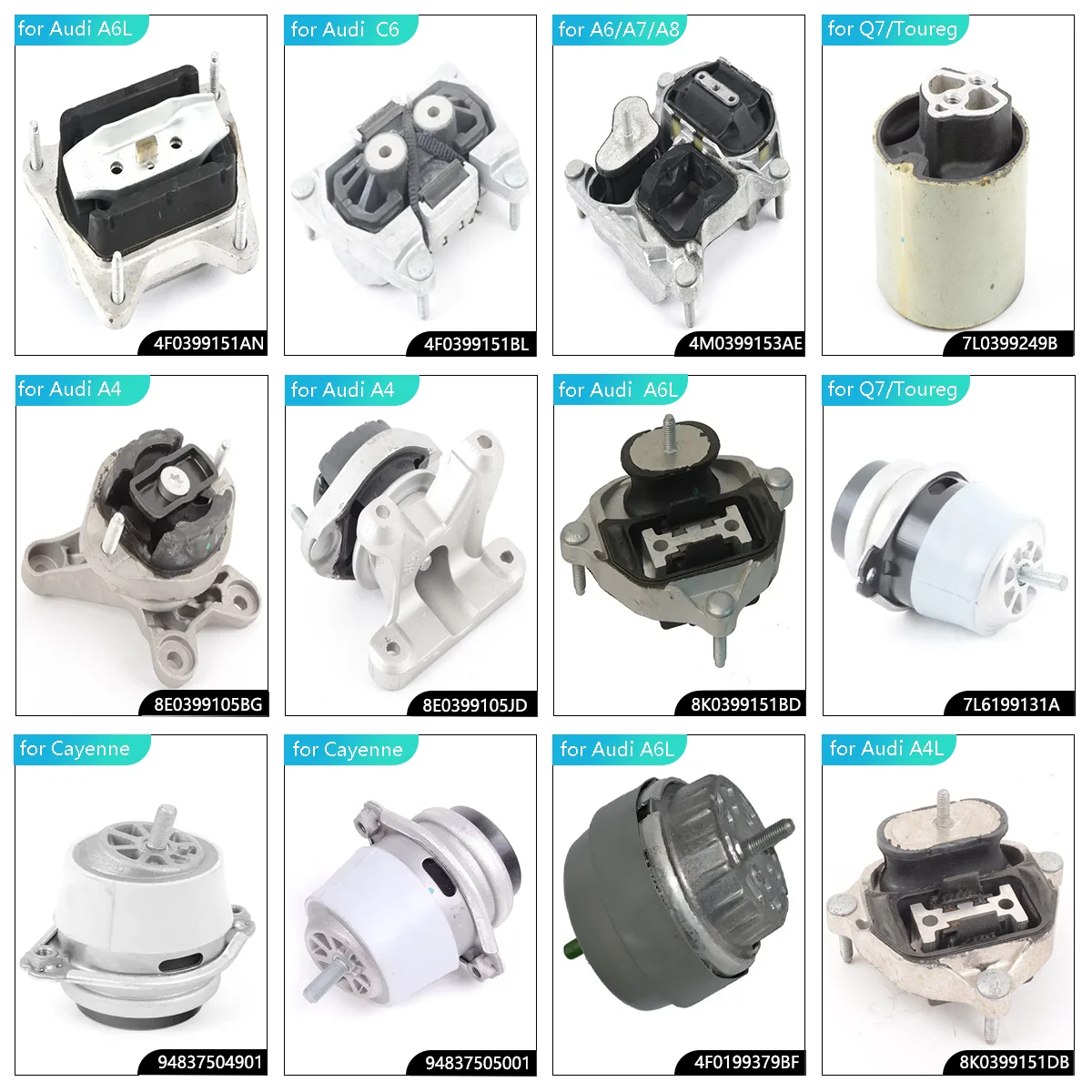 ShungTak Engine Mount for Audi A6 C6 S6 3.0T 3.2 Engine Mount OE 4F0199379BH 4F0199379AT 4F0199379L 4F0199379D