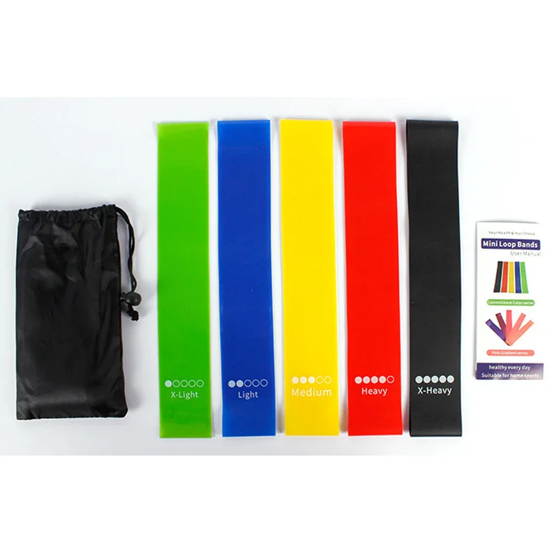 Latex Resistance Loop Band Set for Home Workout Gym Mini Exercise Bands for Legs Butt Fitness Bands for Women Men