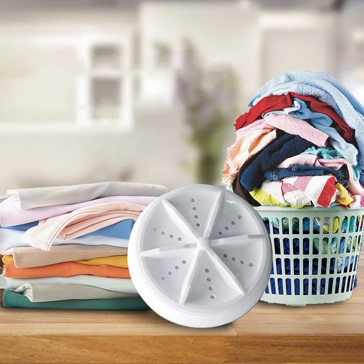 Ultrasonic Turbo Laundry Portable Travel  Air Bubble And Rotating Mini Washing Machine