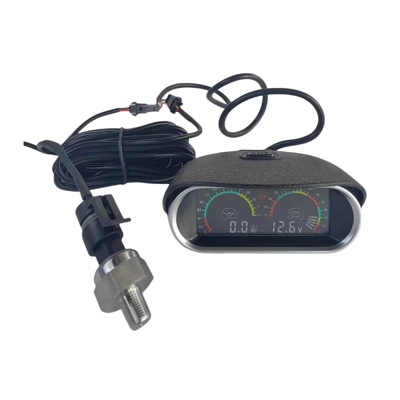 Horizontal LCD oil pressure gauge voltage display screen DC12V24V