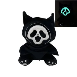 Halloween New Scary ghostcat face QC hell Death Glow cat Plush Toy for Scream and gifts