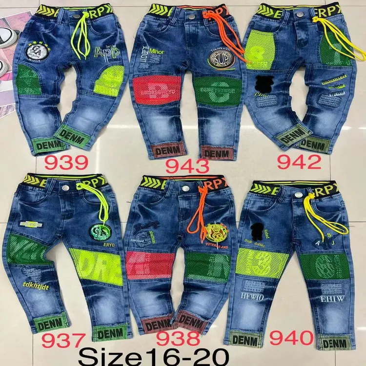 3.65 Dollar Model YQ209 Quicken Delivery Popular New Jean Boy Pant Stock With Different Size