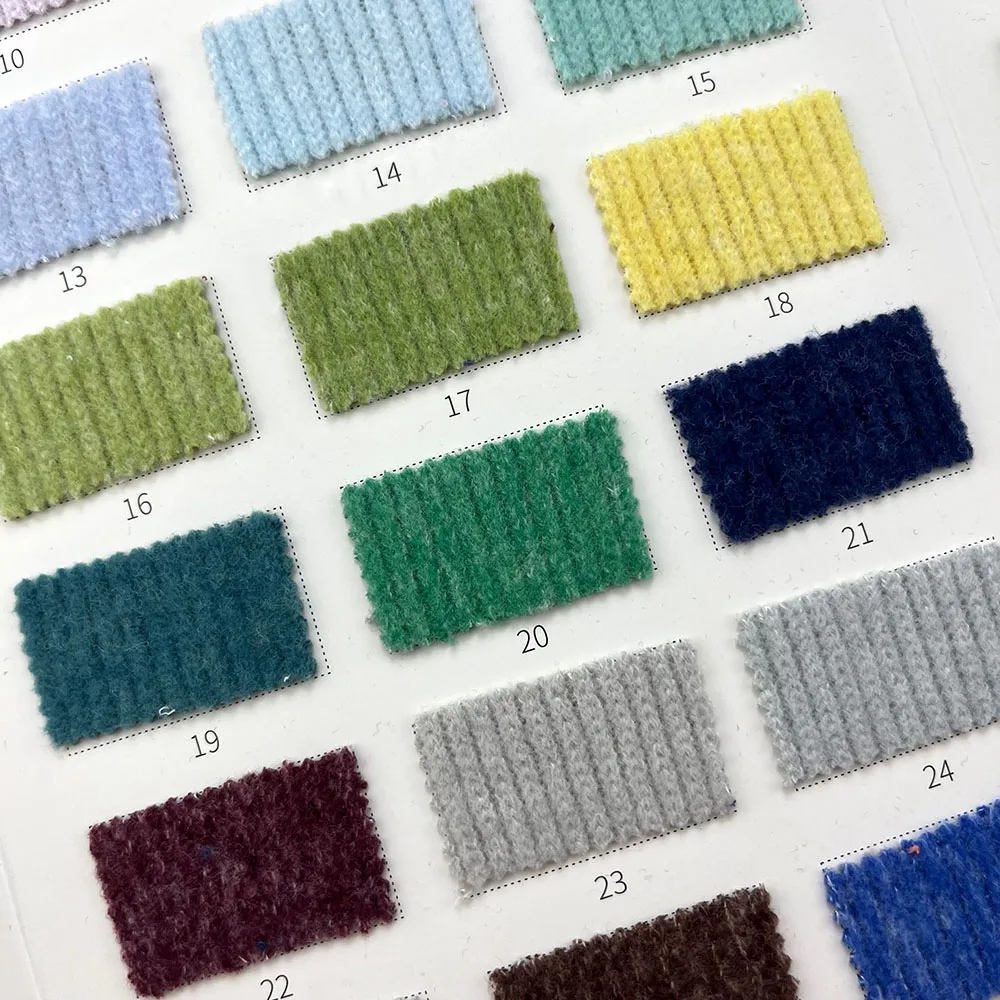 Autumn 320g TR blended coarse needle knitted Fleece fabric casual wear Korean fashion rib Polyester rayon fabric