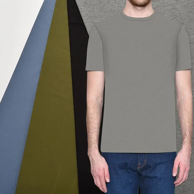 Hot Selling T Shirt Fabric Spandex Istanbul Cotton 46.5% Modal 46.5% Spandex 7% T Shirt Fabric Material