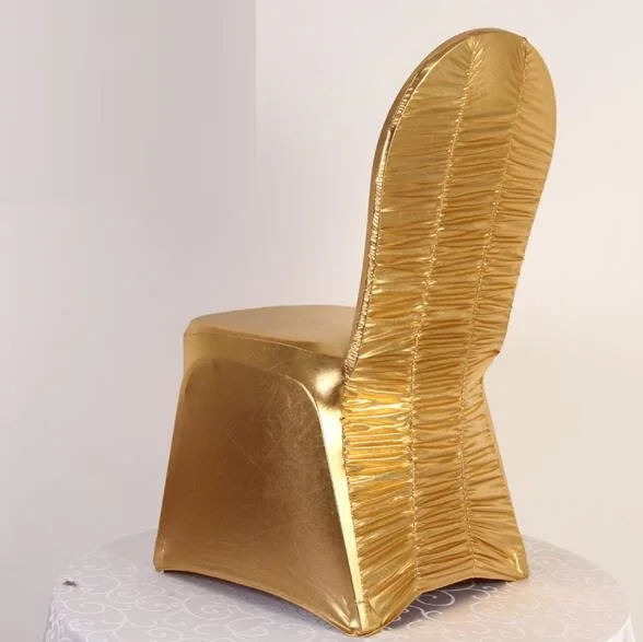 
Fashion Ruffled wedding sequin chair cover new design wedding chair cloth 