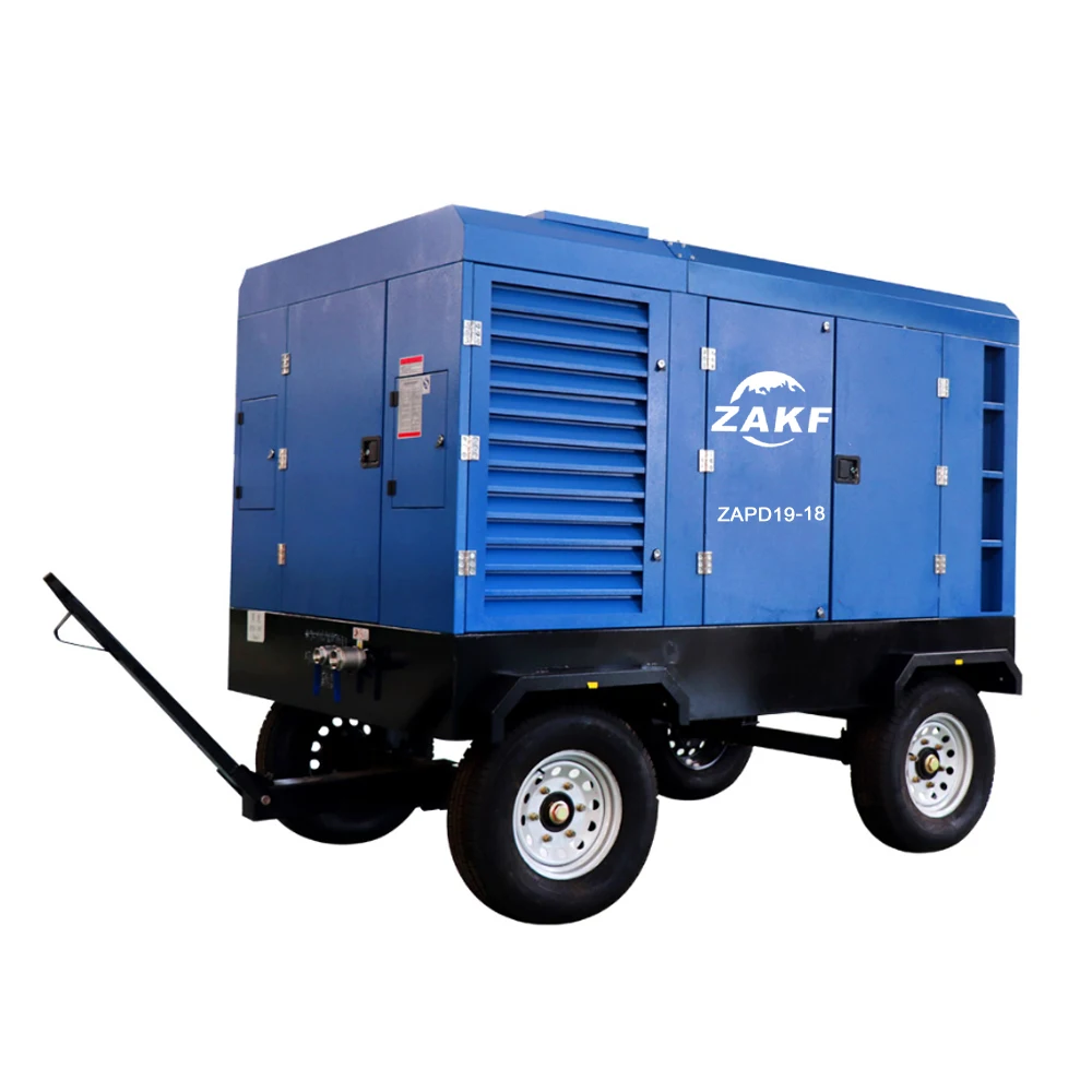 Взрывные Модели 212cfm 41kw 8bar дизельный мобильный Компрессор портативный винтовой воздушный компрессор