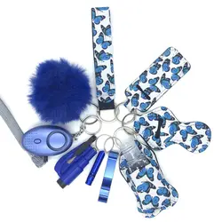 WEIBU Safety Keychain Set Wholesale Self Defense Keychain Bulk Alarm Whistle Self Defense Keychain Set Self Defense For Women