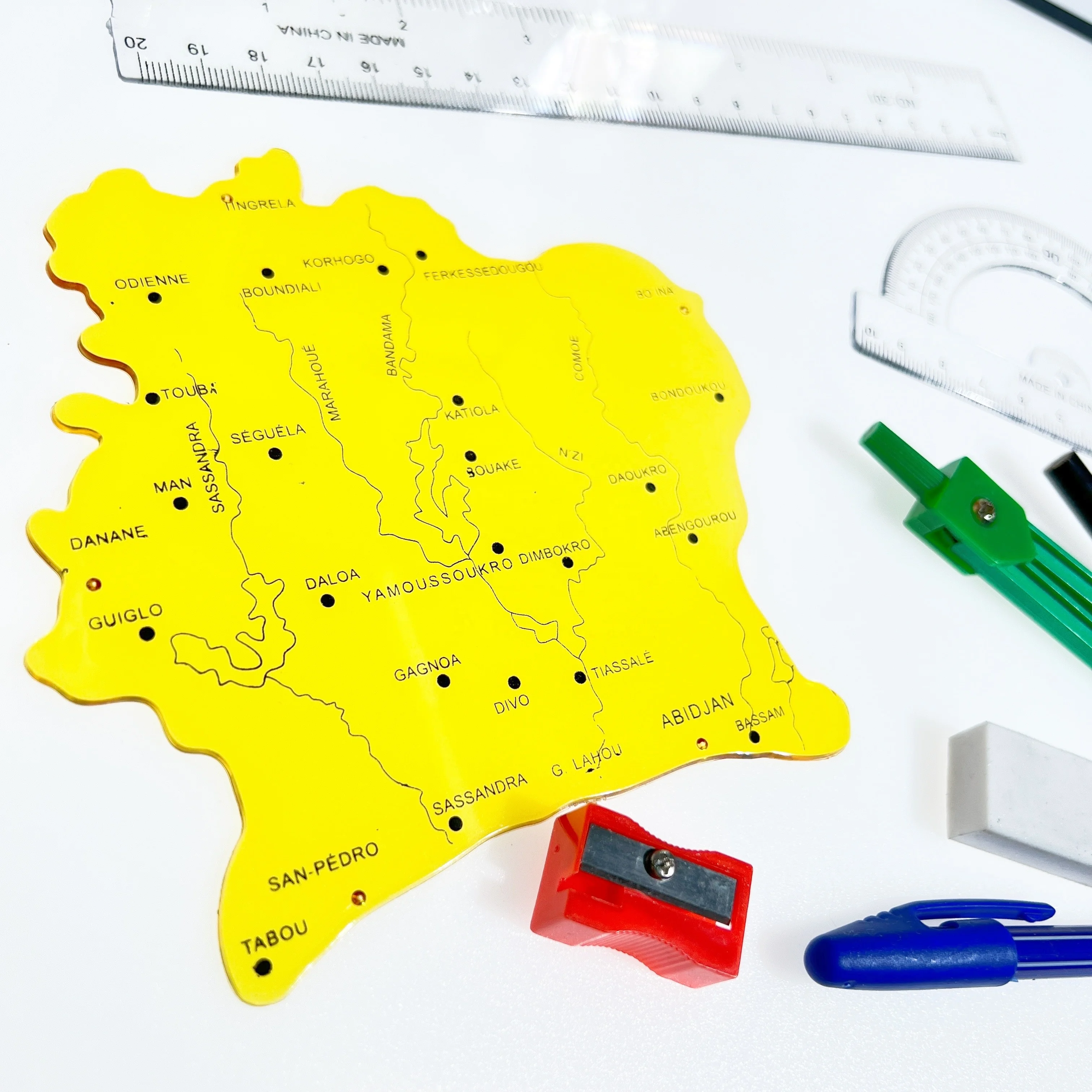 9pcs Math Geometry Set Blister Card Ruler Set Drawing Stencil Professional Stationery Compass Geometry Sets