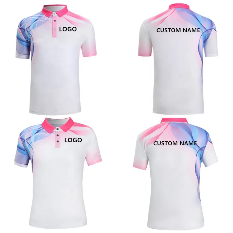 Custom Men Women Table Tennis Shirts Uniforms Boys Badminton Team Game T-shirt Clothes Running Sports POLO Jerseys