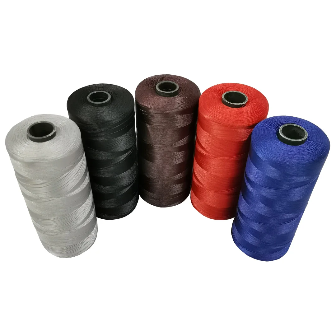 100% polyester Bonded sewing thread 210D/2/3/4  420D/3 poly-poly thread for fishing nets