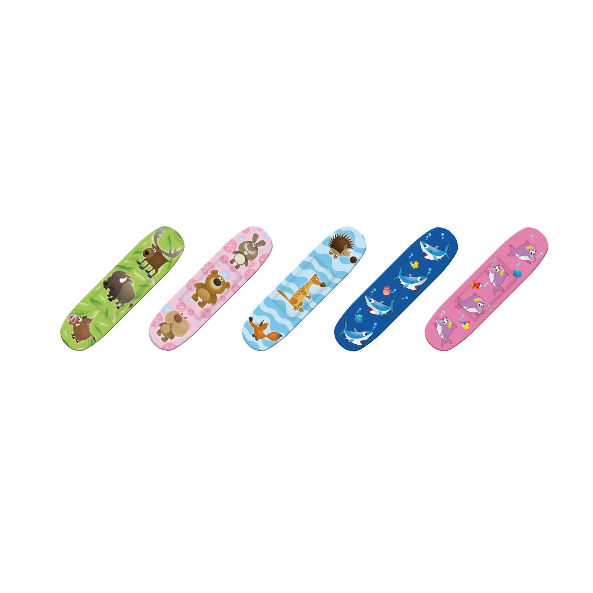 Custom OEM/ODM various sizes Square Color Butterfly Band-Aid Kit dispenser/Cute pet cat waterproof Band-Aid for kids