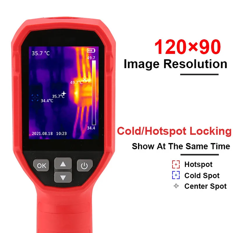 Infrared Thermal Imager UNI-T UTi120S 120x90 Pixel Circuit Industrial Testing Floor Heating Tube Testing  Include 16GB Micro SD