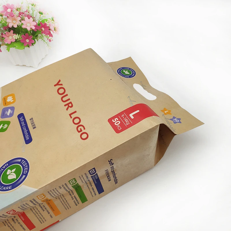 Hot Selling Eco Friendly Disposable Pulling Pants White PE Poly Nappy Plastic Baby Diaper Empty Packaging Bags