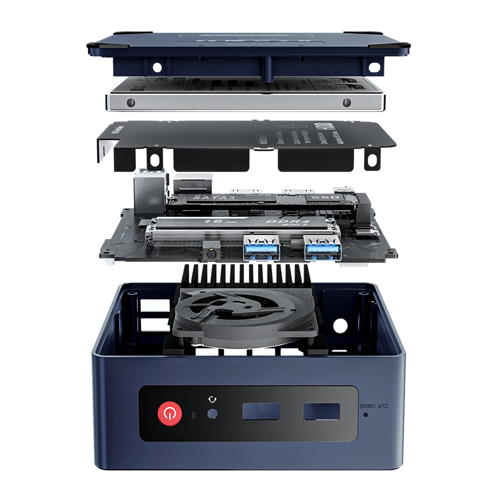 Intel Gemini Lake N5095 DDR4 256GB SSD Client PC 4K Dual Lan  X86 Industrial Fanless MINI PC