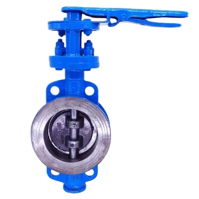 wholesale fm approved factory manufacture D71H-16C cast steel handle wafer type butterfly valve