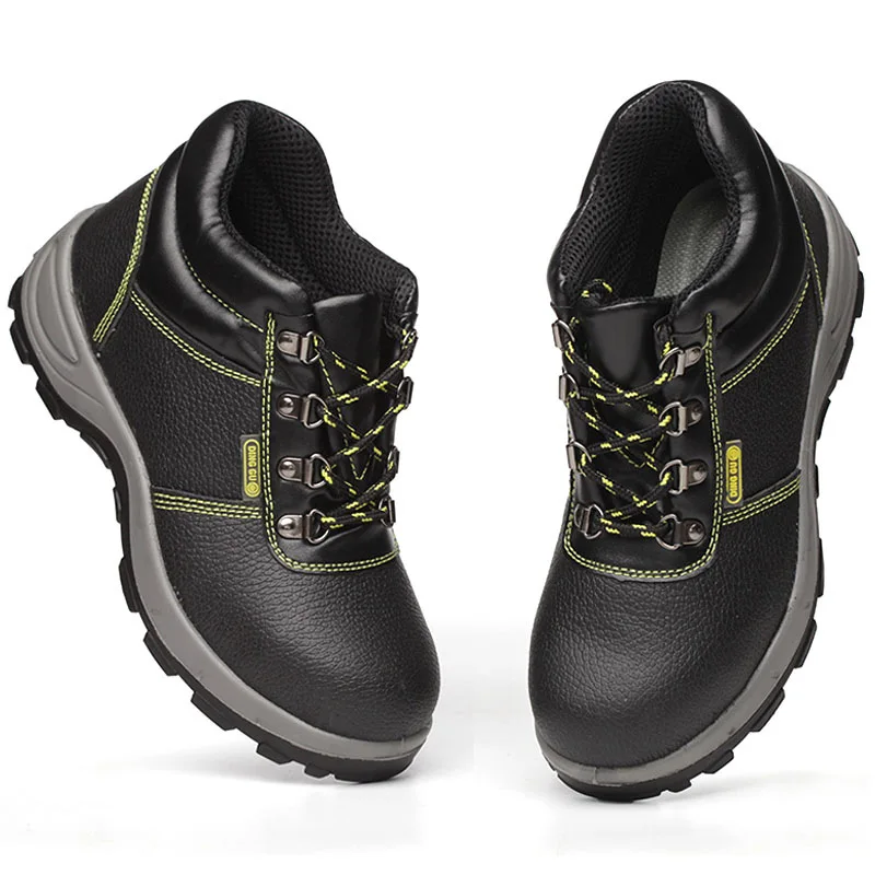 Wholesale Cheap Price Men Work Safety Shoes Boots With Steel Toe And Steel Plate