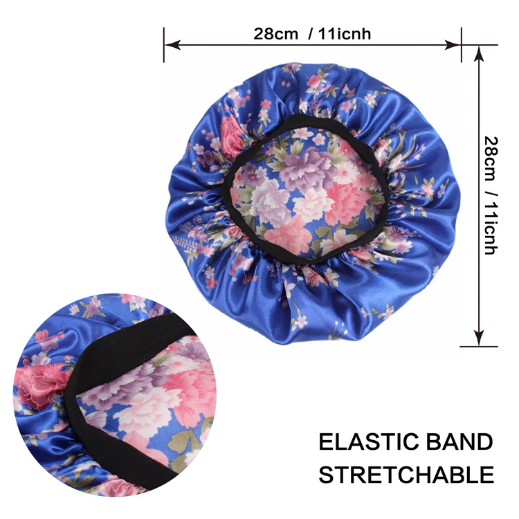 Multi Color Single Layer Satin Bonnet Lady Sleep Cap Head wrap Hat Fashion Silky Bonnets
