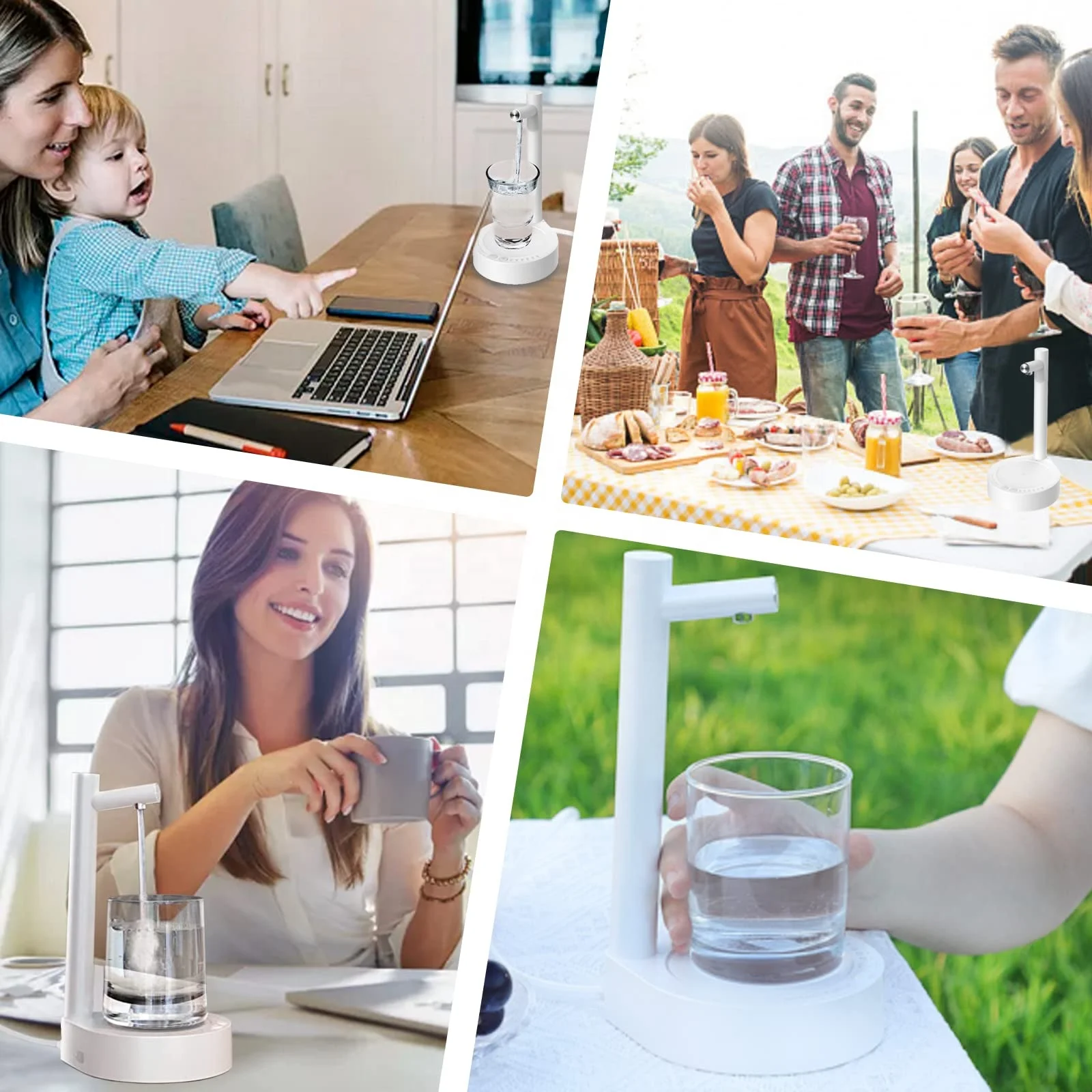 Intelligent Desktop Smart Table Water Pump Barrel Mounted Water Dispenser Removable Automatic Absorber Outdoor