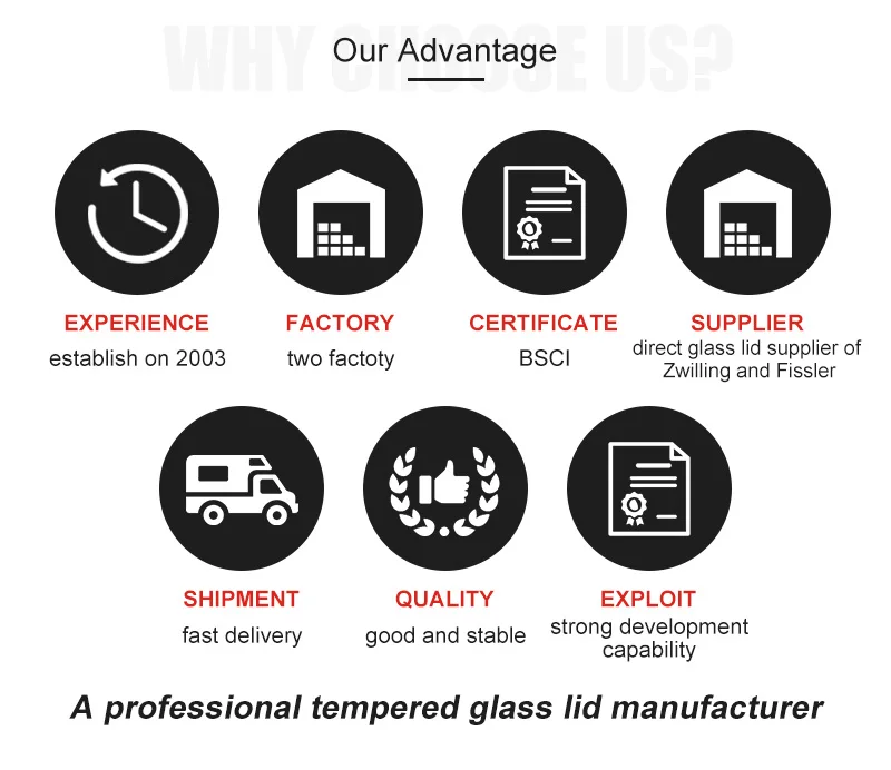 Eco-Friendly Stainless Steel Cookware Parts Tempered Glass Lid Handle for Cooking Pots and Pans Kitchenware Cover