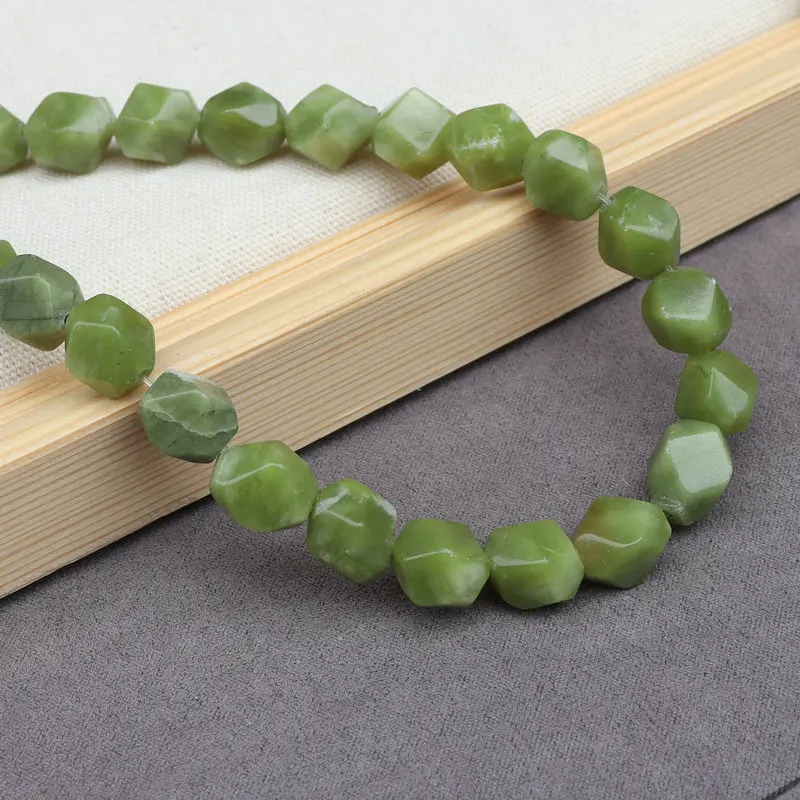 Natural Southern jade Spacer bead tube bead Gemstone Loose Beads Round Crystal Energy Stone Power For Jewelry Making