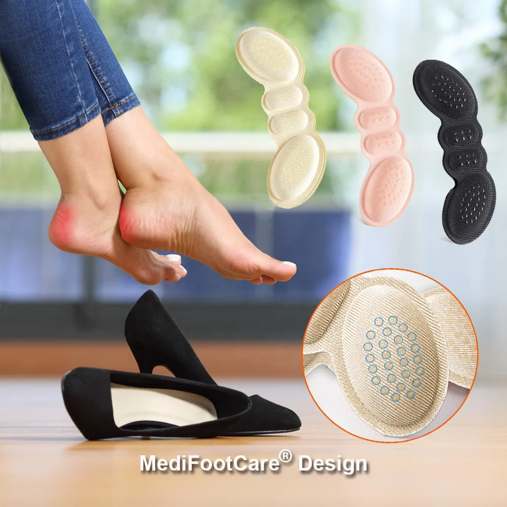 Upgrade Heel Cushion Inserts Heel Grips Liner Insoles for Loose Shoes Self Adhesive Shoe Pads Cushion Protector Insoles HA00905