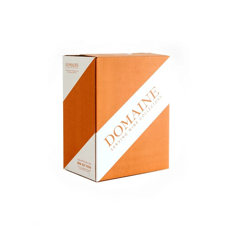 Recycle paper corrugated 6 bottle wine box wine packaging boxes wine boxes packing